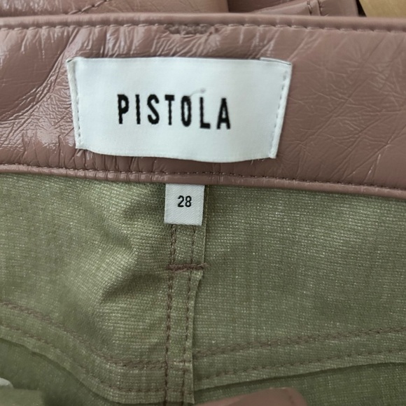 NWT PISTOLA Cassie Super High Rise Straight Leg Faux Leather Pants 25,28,30,31 - Picture 7 of 16